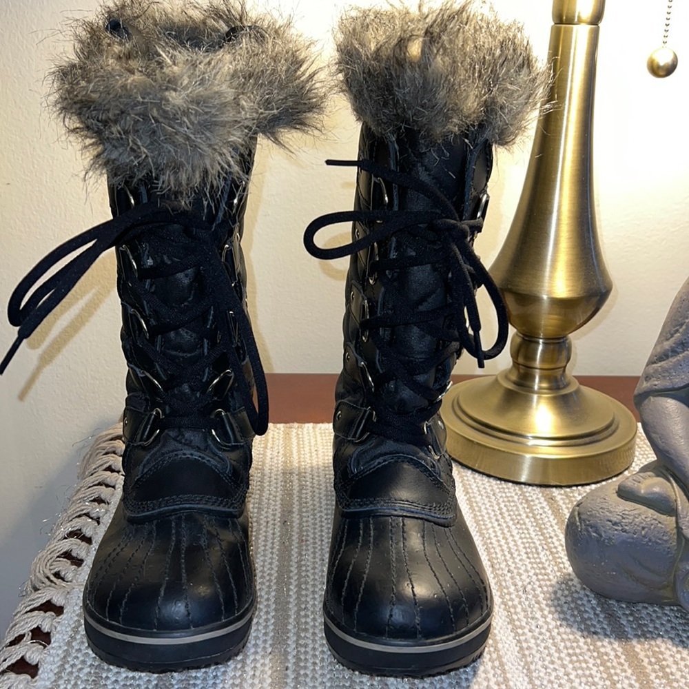 Sorel Tofino II LL1846-011 Lace Up Round Toe Black Winter Boots Women’s Size 7.5